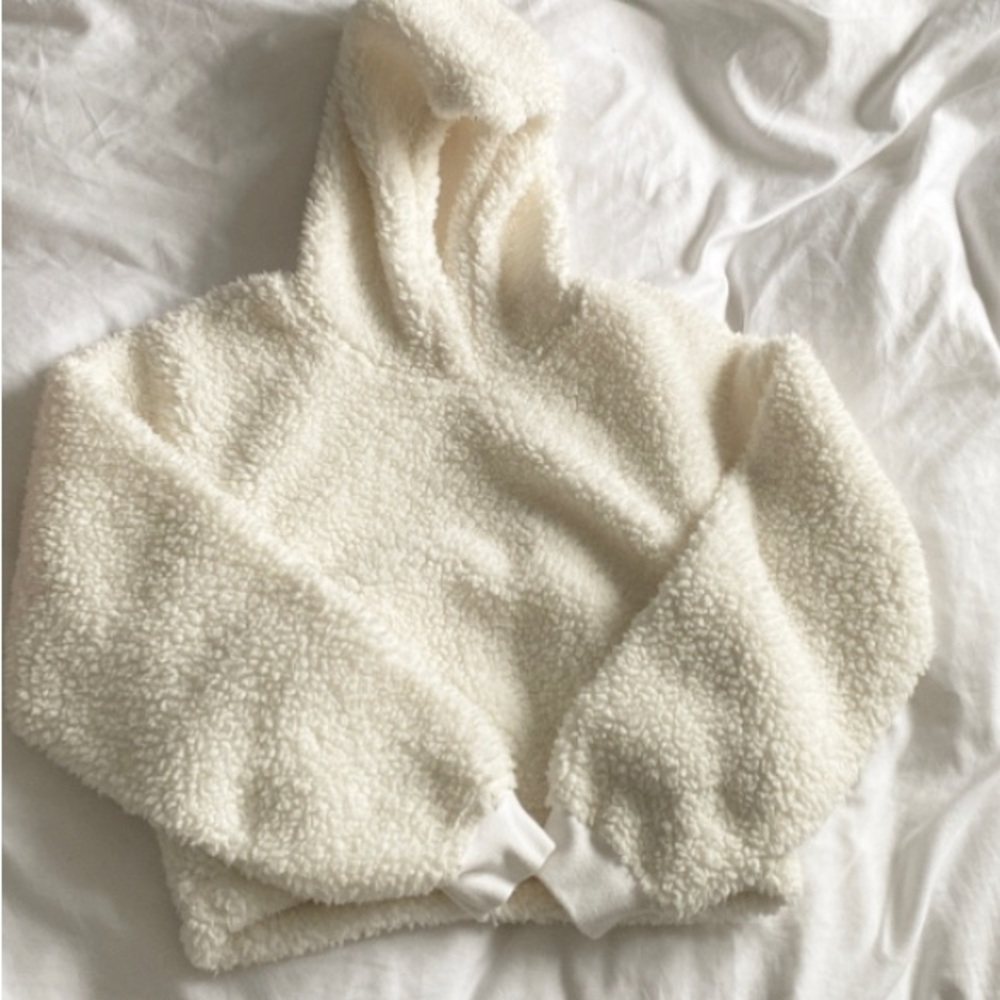 Cream sherpa hoodie